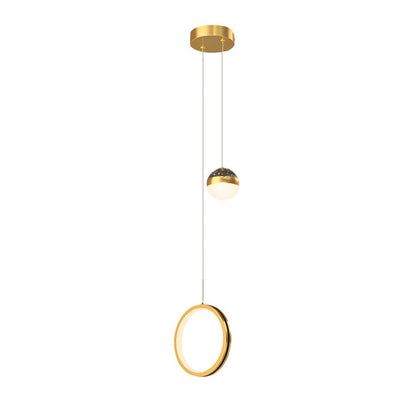 Stacked Concentric Ring Starry Projection LED Pendant Light with 3-Step Colour Temperature in Round or Oval