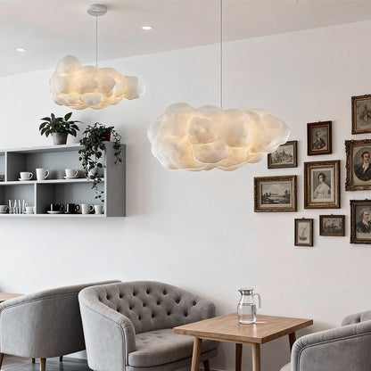3D Cloud Fabric Pendant Light E26/E27 LED 2800LM 3000K White Pastel 7 Sizes Indoor