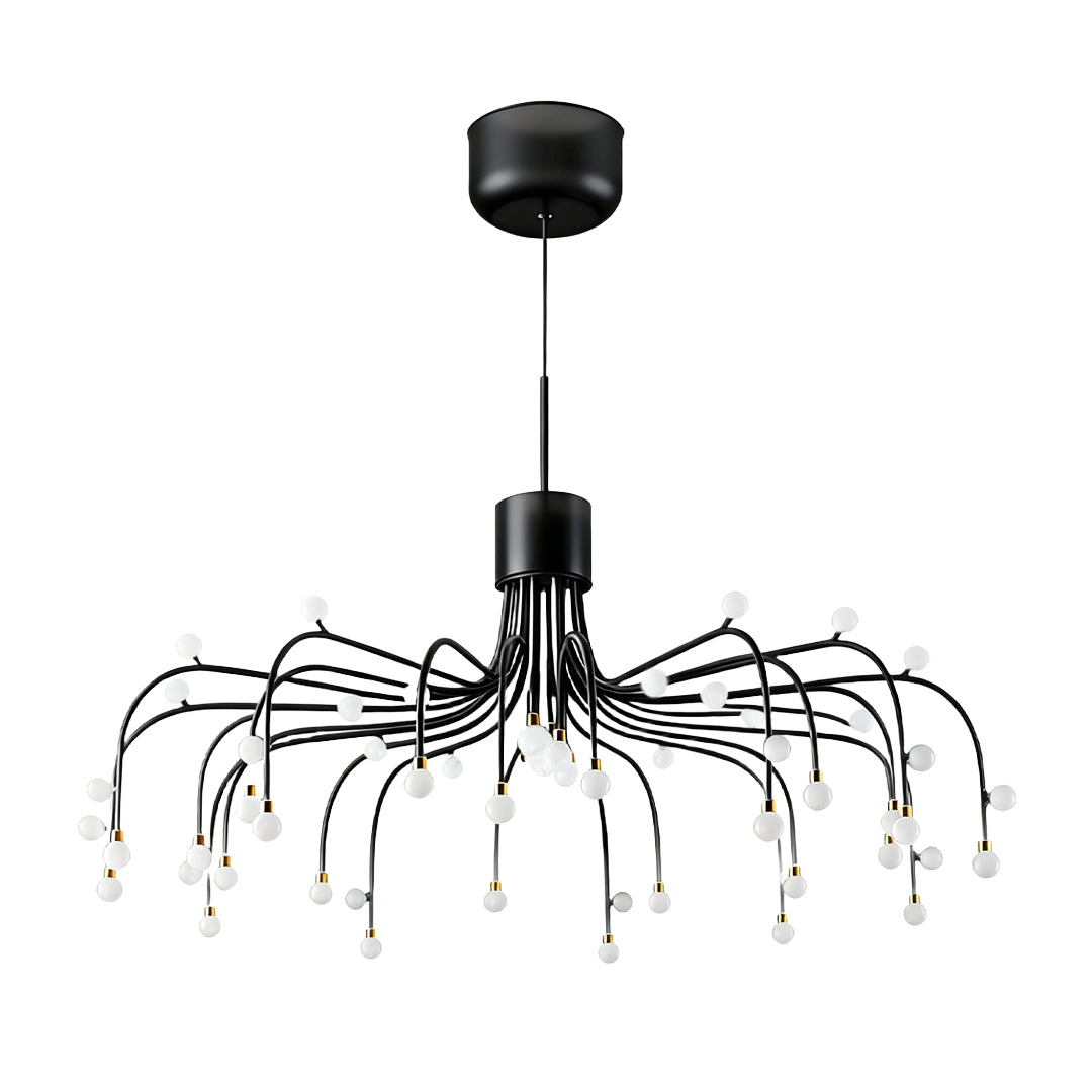 Modern Retro Chandelier Creative Adjustable Ceiling Light Black Gold White Nordic Style Dining Room Living Room