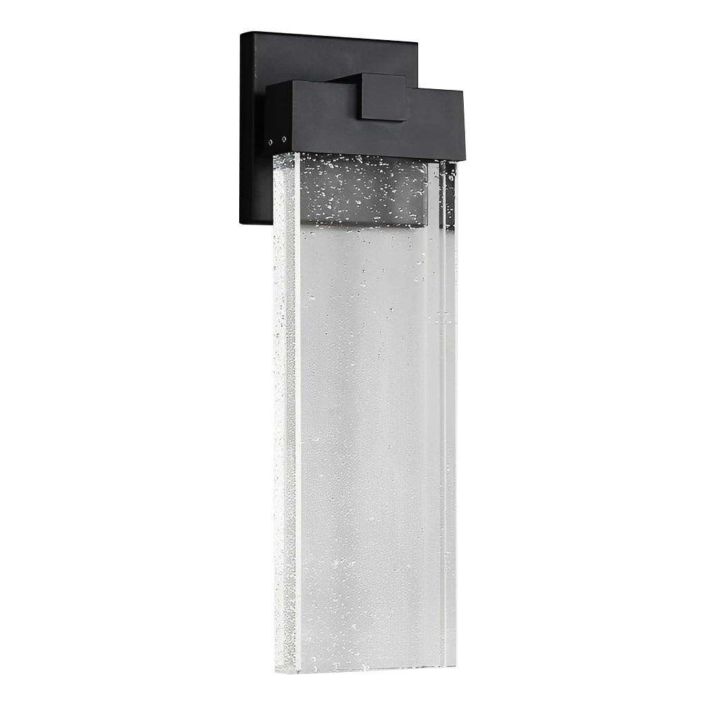 Modern Bubble Crystal COB LED Outdoor Wall Sconce Die-Cast Aluminum Black Waterproof 3 Sizes Garden Villa