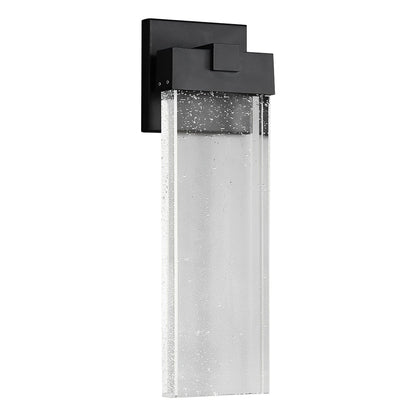 Modern Bubble Crystal COB LED Outdoor Wall Sconce Die-Cast Aluminum Black Waterproof 3 Sizes Garden Villa