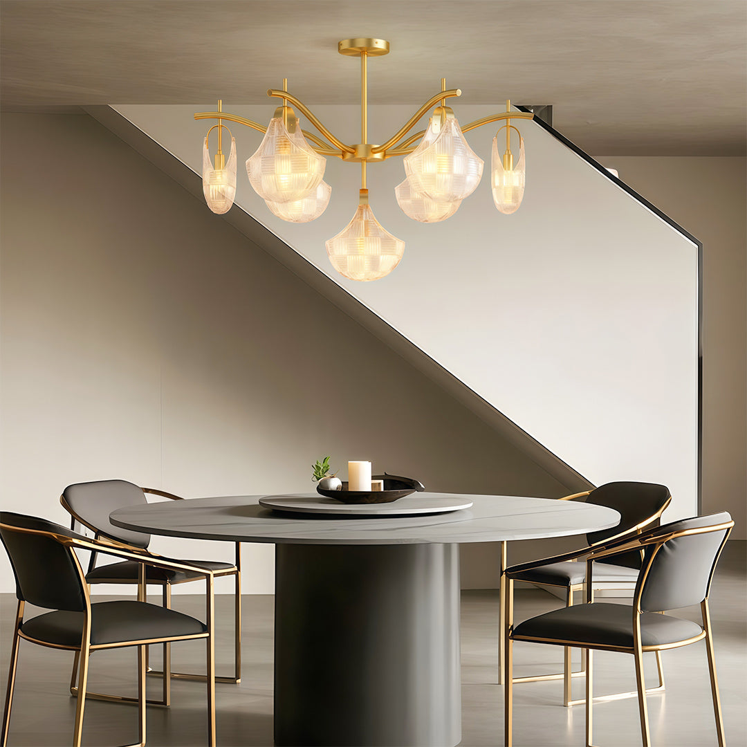 Shell Glass Chandelier