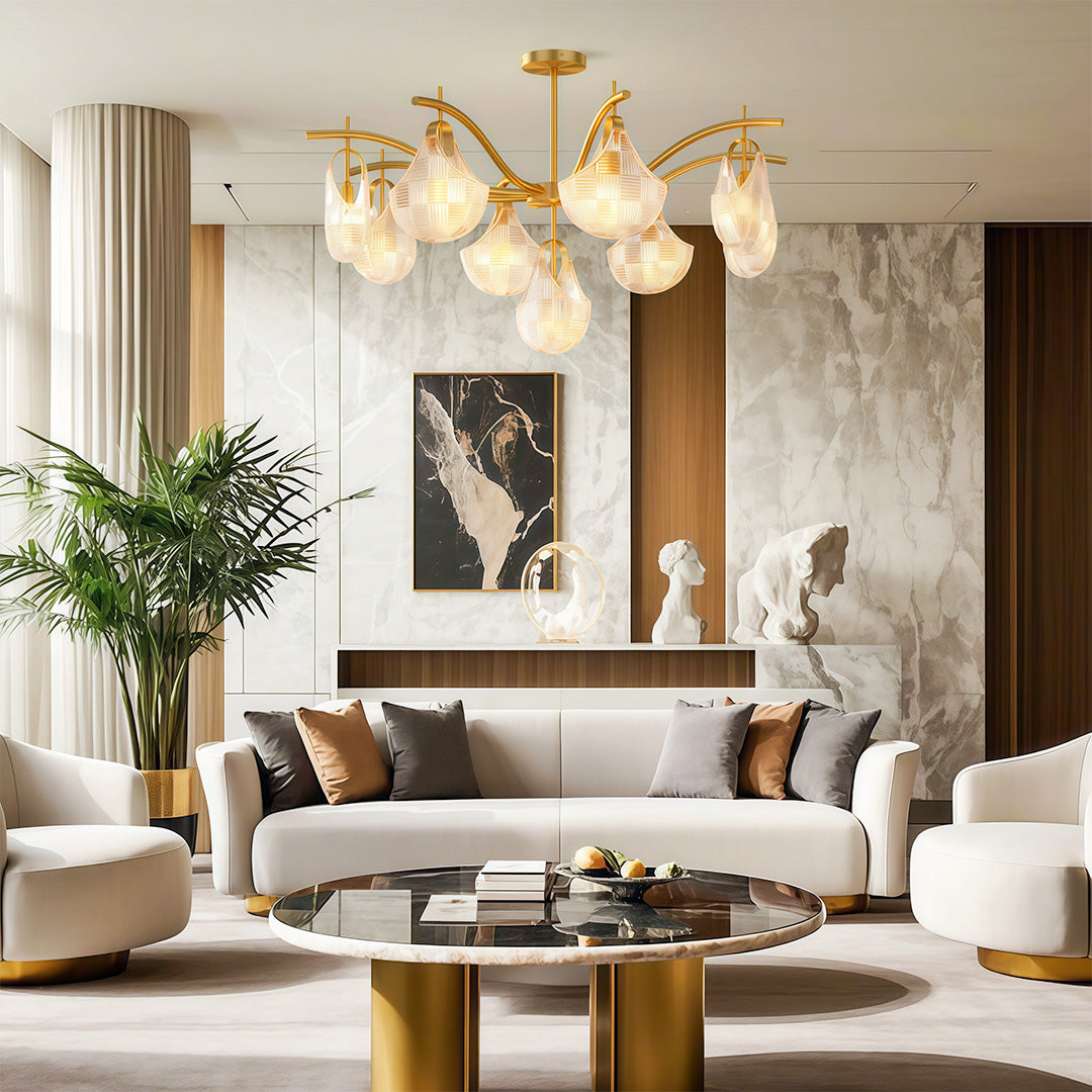 Shell Glass Chandelier