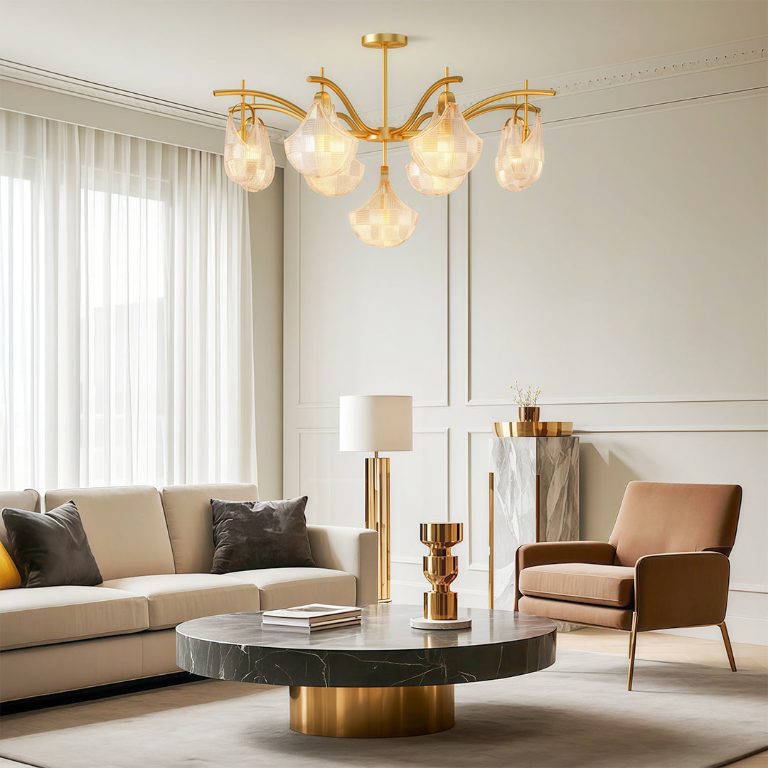 Shell Glass Chandelier