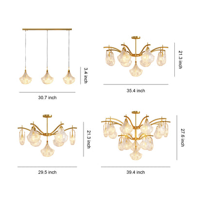 Shell Glass Chandelier