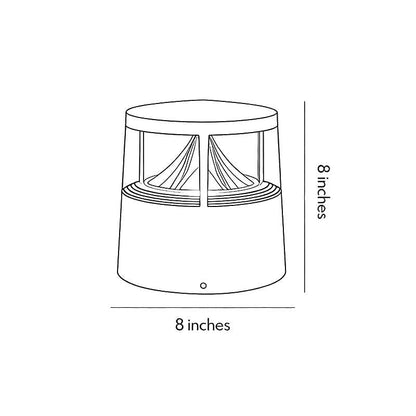Modern Low-Profile Outdoor COB Bollard Light Volcano COB Die-Cast Aluminum Gray IP54