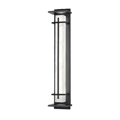 Modern LED Wall Sconce Stainless Steel Artificial Marble Shade IP65 2CCT 3 Sizes Black Indoor Outdoor
