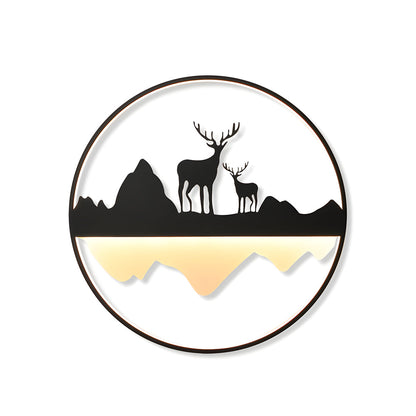 Deer Mountain Landscape Outdoor Wall Sconce LED Dimmable 3CCT 3 Sizes IP55