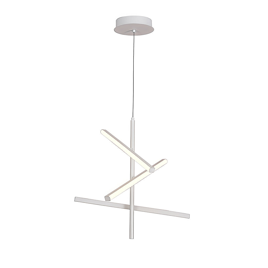 Abstract Multi-Arm Iron Chandelier Silicone Shade Dimmable LED 3000K 6000K Black
