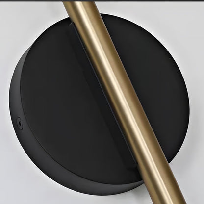 Adjustable Round LED Wall Sconce Aluminum Nordic Minimalist Black Gold Bedroom Hallway