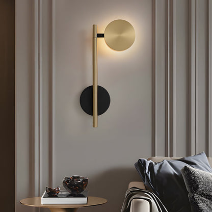 Adjustable Round LED Wall Sconce Aluminum Nordic Minimalist Black Gold Bedroom Hallway
