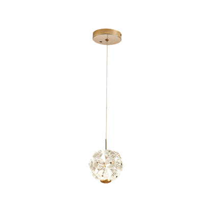 Staircase Chandelier Gold Crystal Ball Spiral LED 1-30 Head 3000K Warm White