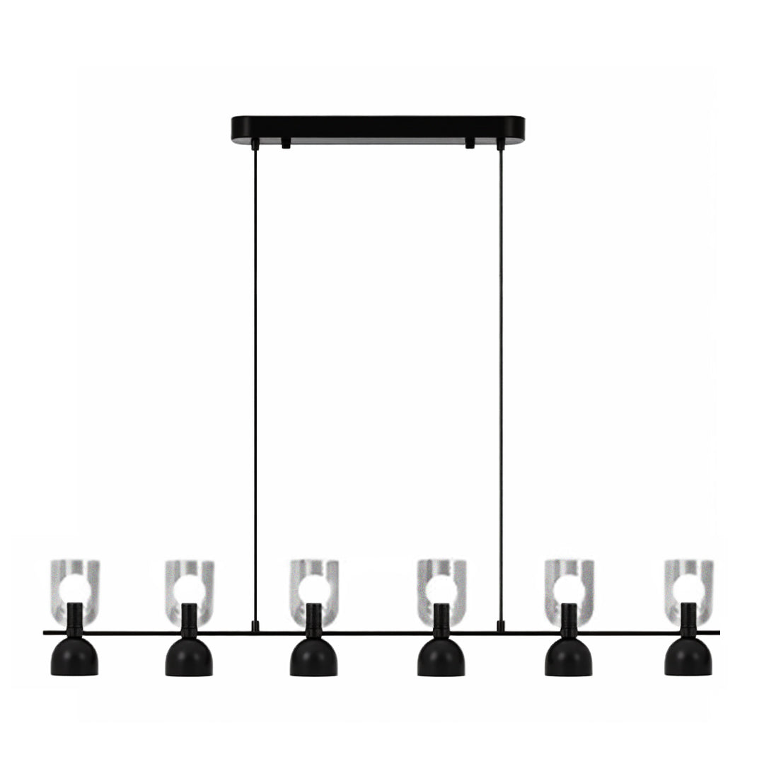 4-Light Glass Linear Pendant