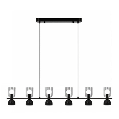 4-Light Glass Linear Pendant