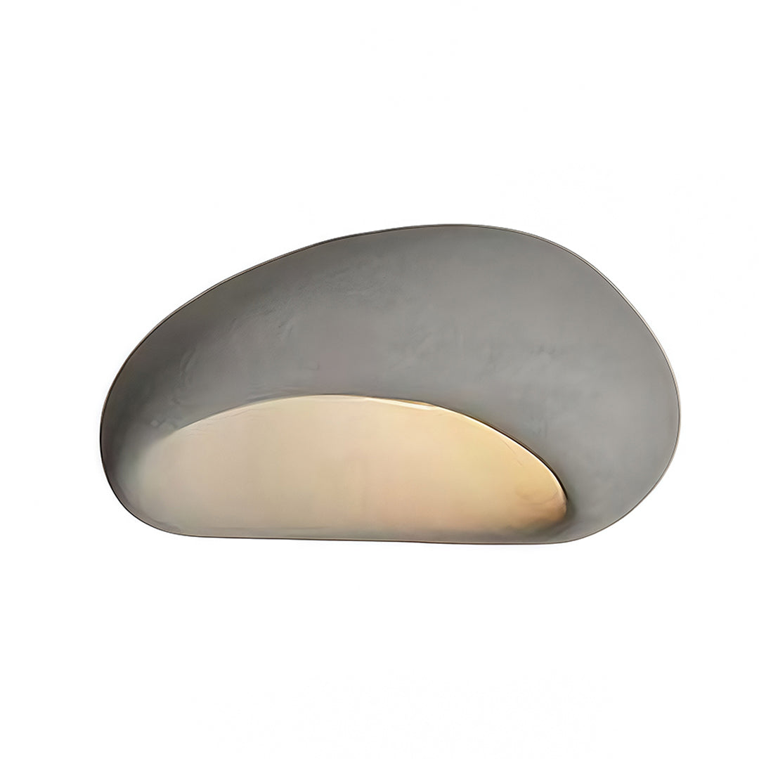 Wabi-Sabi Oval Flush Mount or Pendant White Gray Remote Dimming