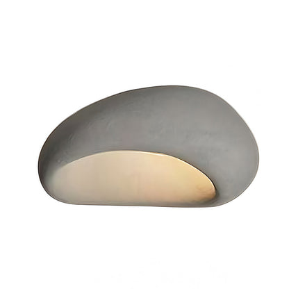 Wabi-Sabi Oval Flush Mount or Pendant White Gray Remote Dimming