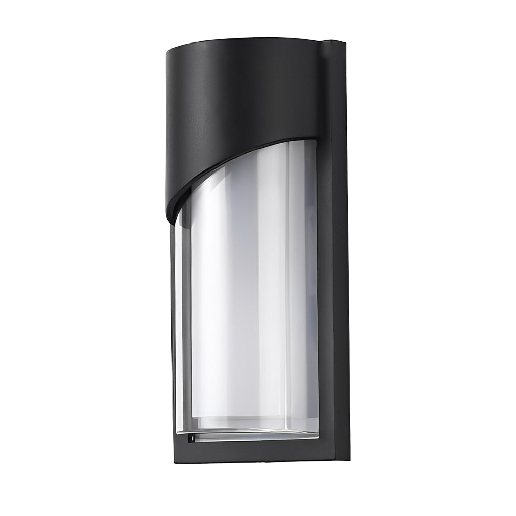 Modern LED Outdoor Wall Sconce Die-Cast Aluminum PC Shade IP55 3000K 2 Styles 2 Sizes Black