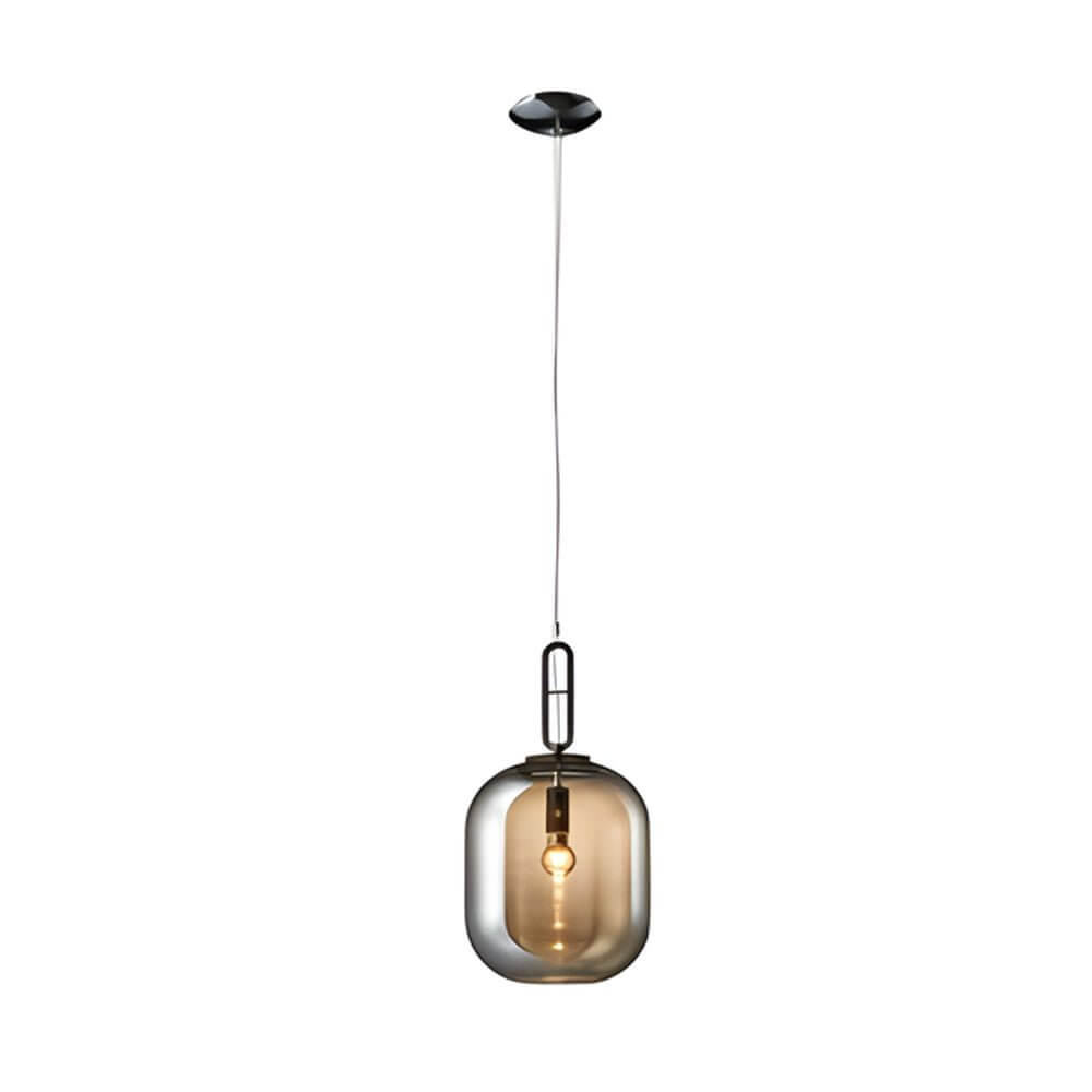 Industrial Glass Can Pendant Light for Bedroom Living Room and Dining Room