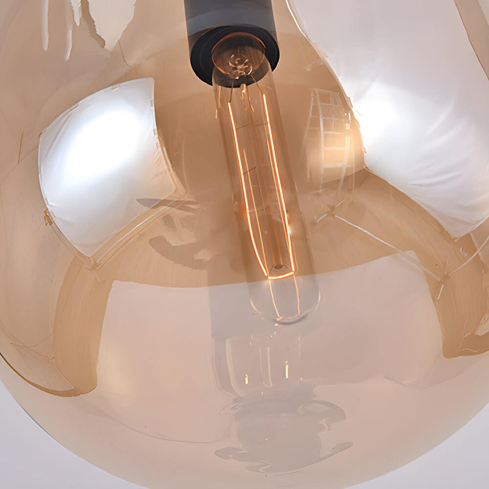 Industrial Glass Can Pendant Light for Bedroom Living Room and Dining Room