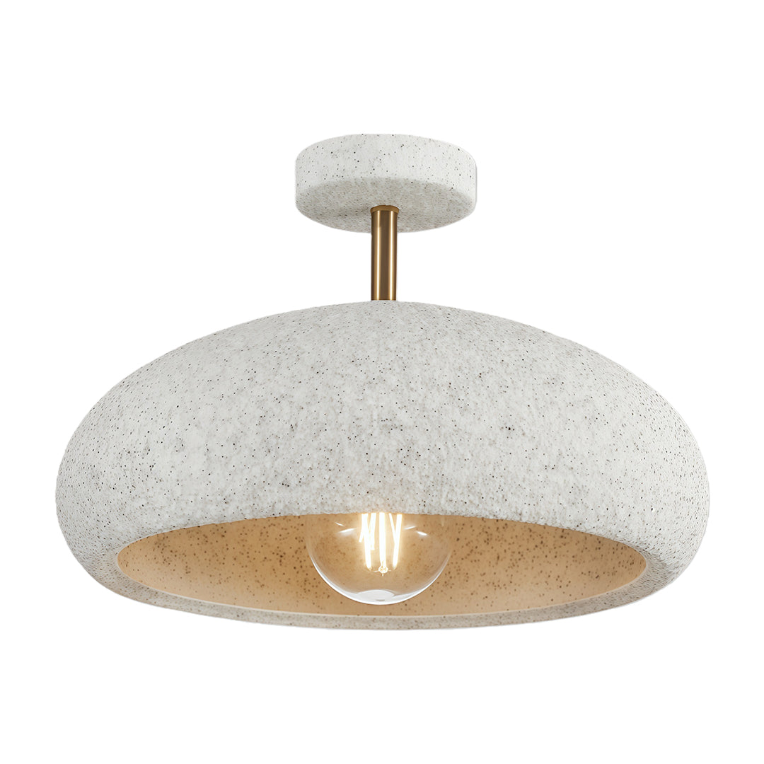 Semi-Flush Mount Iron Speckled Bowl Shade Japanese Wabi-Sabi LED E27 Warm White Neutral White Nine Configurations
