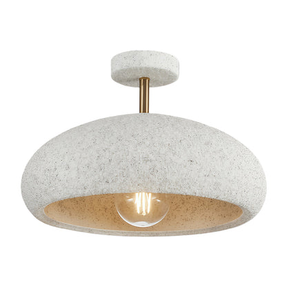 Semi-Flush Mount Iron Speckled Bowl Shade Japanese Wabi-Sabi LED E27 Warm White Neutral White Nine Configurations