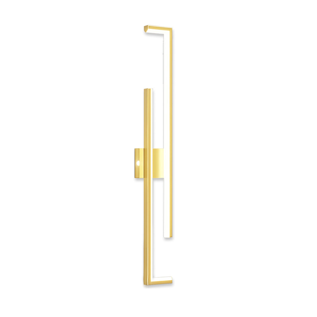 Linear LED Wall Sconce Bar Modern Minimalist Iron 3CCT Hardwired Black Gold
