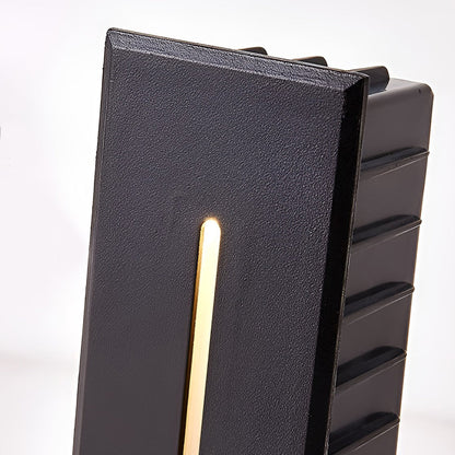 Recessed LED Slit Stair Light Die-Cast Aluminum Industrial Black IP65 2 Heights Hardwired