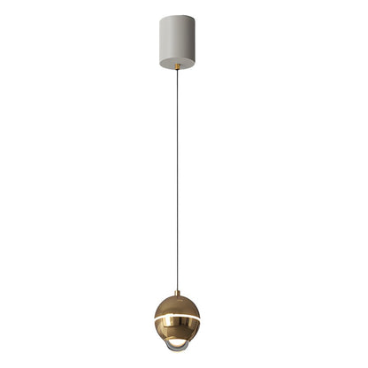 Metal Ball Pendant Light with Optional Integrated Spotlight and 3-Step Colour Temperature