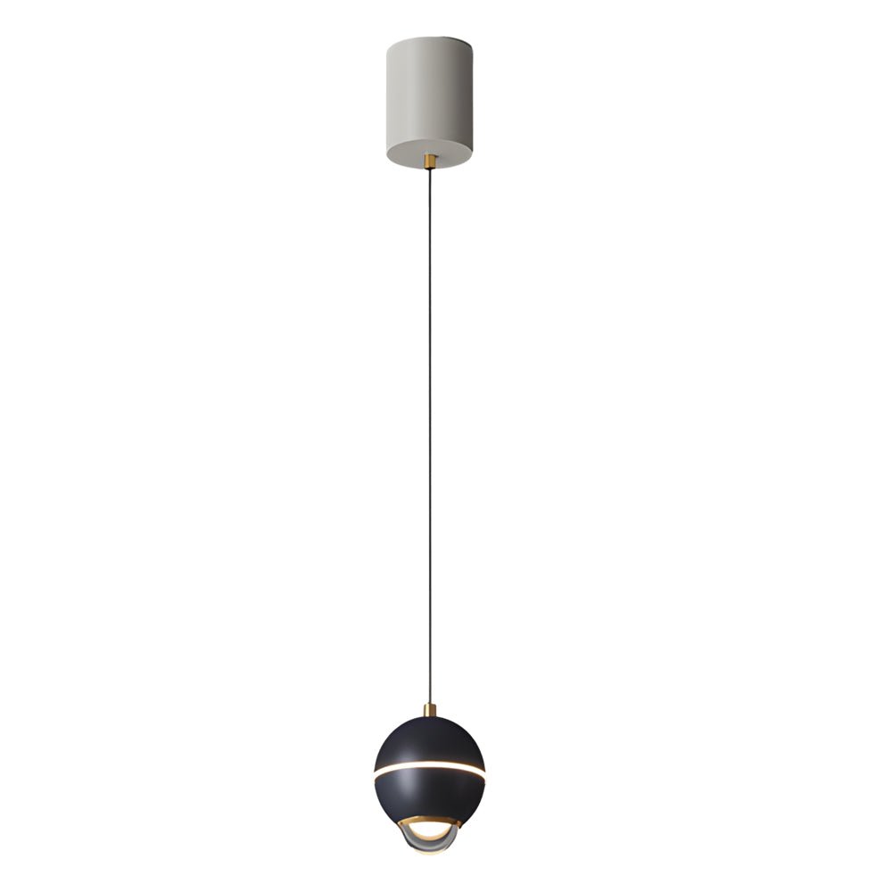 Metal Ball Pendant Light with Optional Integrated Spotlight and 3-Step Colour Temperature
