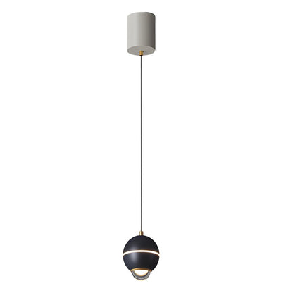 Metal Ball Pendant Light with Optional Integrated Spotlight and 3-Step Colour Temperature