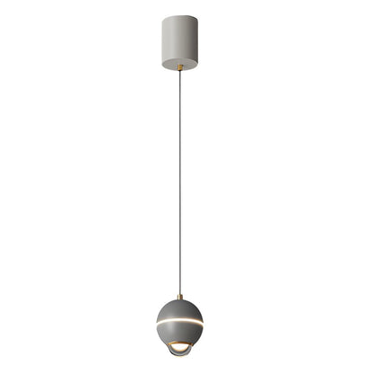 Metal Ball Pendant Light with Optional Integrated Spotlight and 3-Step Colour Temperature
