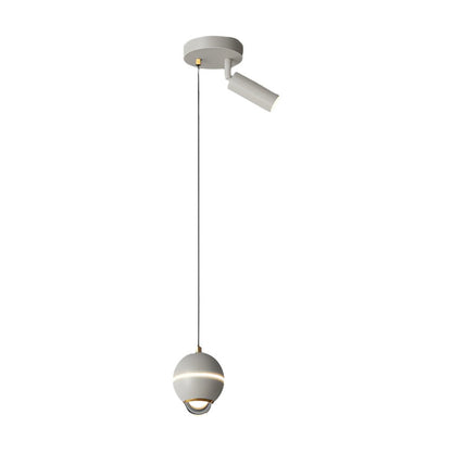 Metal Ball Pendant Light with Optional Integrated Spotlight and 3-Step Colour Temperature