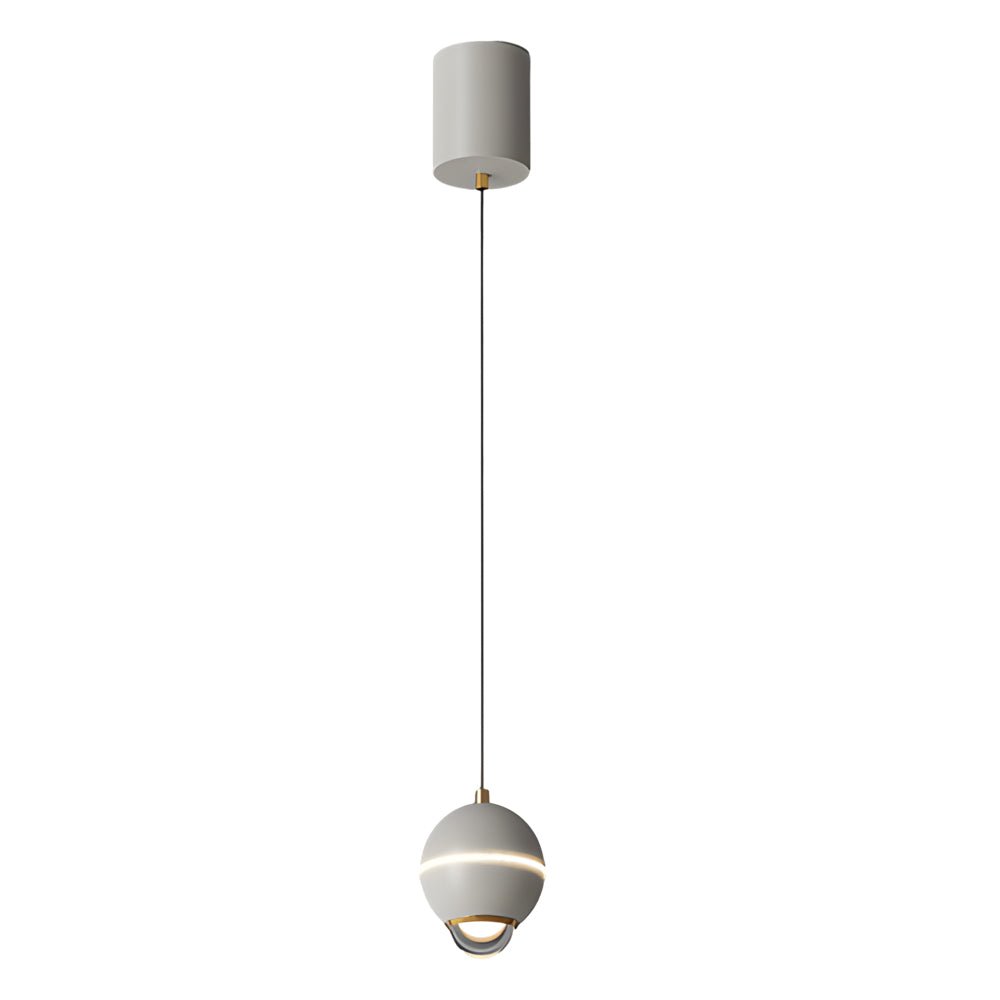 Metal Ball Pendant Light with Optional Integrated Spotlight and 3-Step Colour Temperature