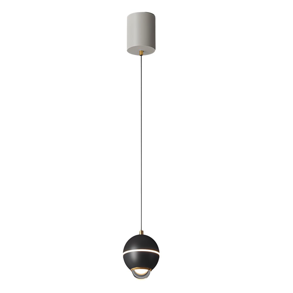Metal Ball Pendant Light with Optional Integrated Spotlight and 3-Step Colour Temperature