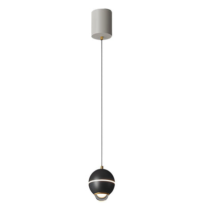 Metal Ball Pendant Light with Optional Integrated Spotlight and 3-Step Colour Temperature