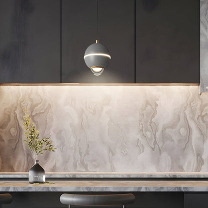 Metal Ball Pendant Light with Optional Integrated Spotlight and 3-Step Colour Temperature