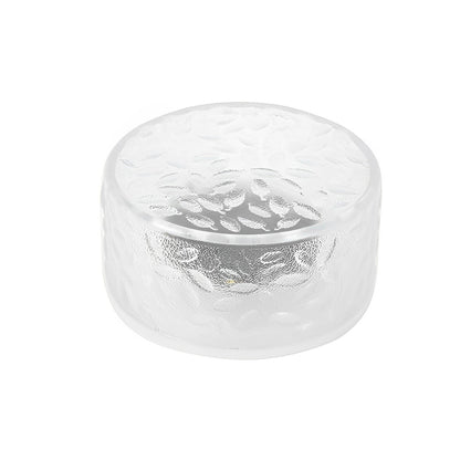 Solar LED Round Ice Brick Step Light Acrylic White Outdoor Garden Pathway IP65 4-Pack
