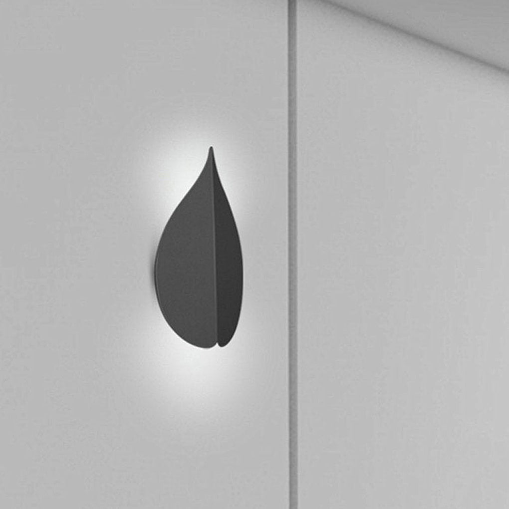 Leaf Shaped LED Wall Sconce Modern Organic Indoor Bedroom Hallway White Black