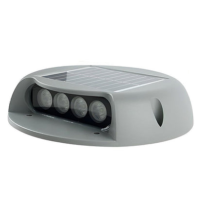 Solar Flush Embedded LED Deck Pathway Step Light ABS Gray Dual CCT IP65 10hr
