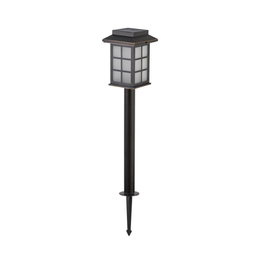 Solar Full Copper Outdoor Path Light Lantern Style Warm White IP55 Garden Stake