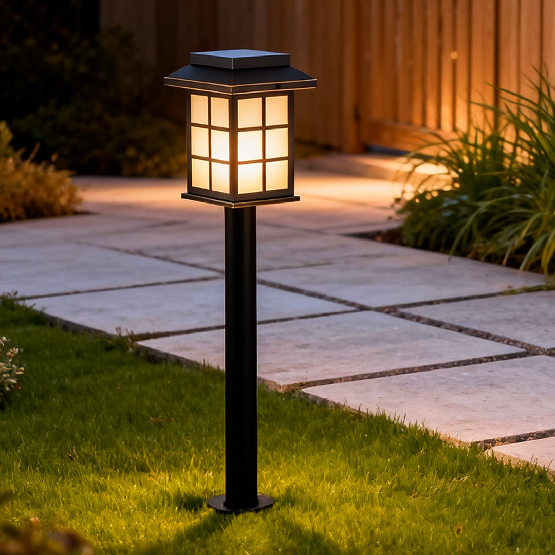 Solar Full Copper Outdoor Path Light Lantern Style Warm White IP55 Garden Stake