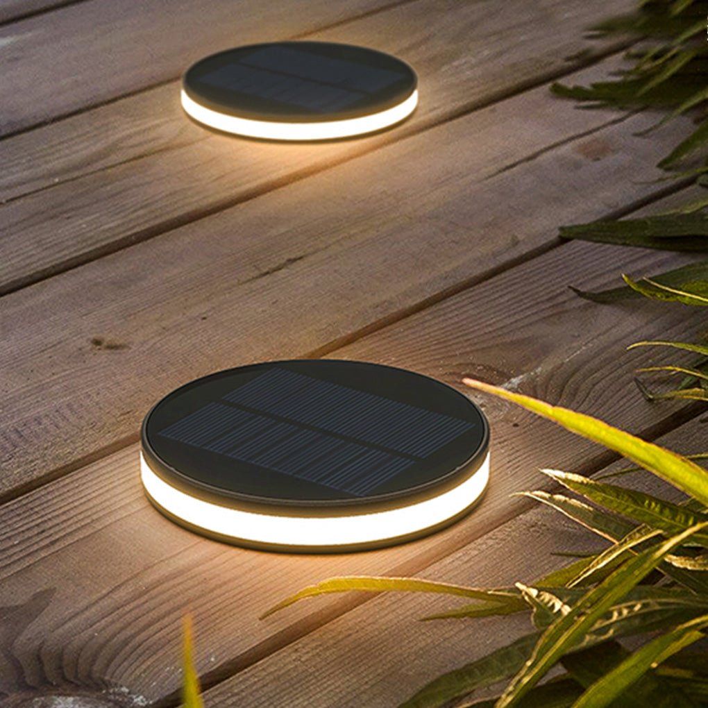 Solar Flat Garden Ground Light Aluminum Alloy Tempered Glass Side-Emitting LED IP65 Buried or Lawn