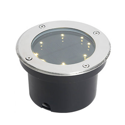 Solar Flat Garden Ground Light Aluminum Alloy Tempered Glass Side-Emitting LED IP65 Buried or Lawn