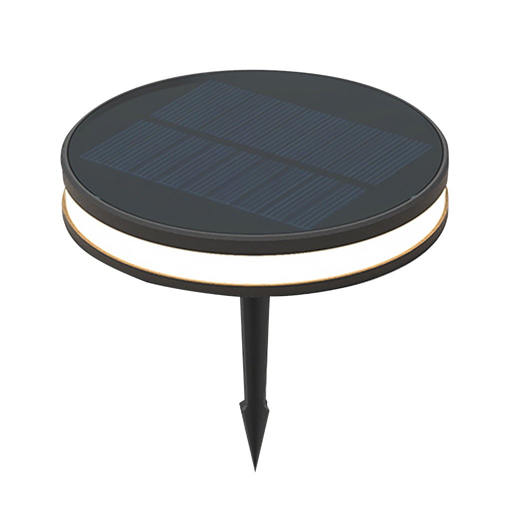 Solar Flat Garden Ground Light Aluminum Alloy Tempered Glass Side-Emitting LED IP65 Buried or Lawn