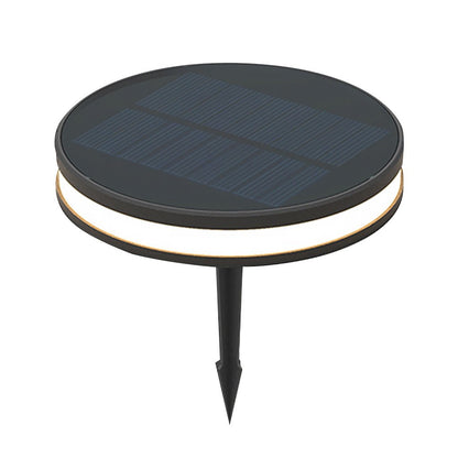 Solar Flat Garden Ground Light Aluminum Alloy Tempered Glass Side-Emitting LED IP65 Buried or Lawn