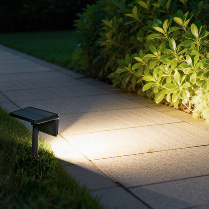 Adjustable Solar LED Landscape Spotlight Waterproof Outdoor Lawn & Path Lighting Black ABS PC IP65