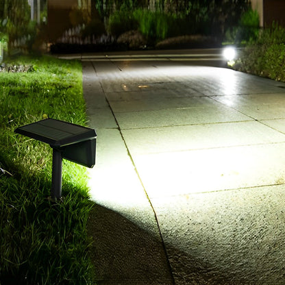 Adjustable Solar LED Landscape Spotlight Waterproof Outdoor Lawn & Path Lighting Black ABS PC IP65