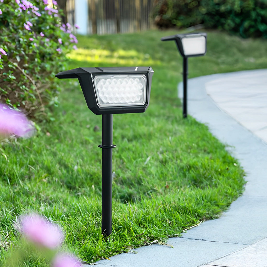 Adjustable Solar LED Landscape Spotlight Waterproof Outdoor Lawn & Path Lighting Black ABS PC IP65