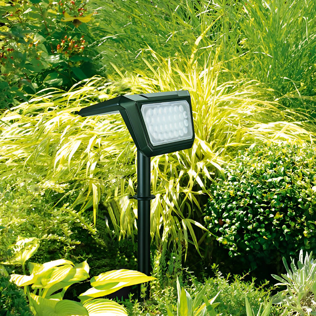 Adjustable Solar LED Landscape Spotlight Waterproof Outdoor Lawn & Path Lighting Black ABS PC IP65