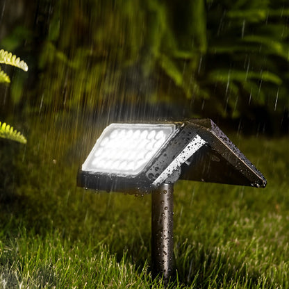 Adjustable Solar LED Landscape Spotlight Waterproof Outdoor Lawn & Path Lighting Black ABS PC IP65